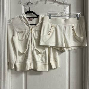 Juicy Couture Cream 2 Piece Set with Gold Accents